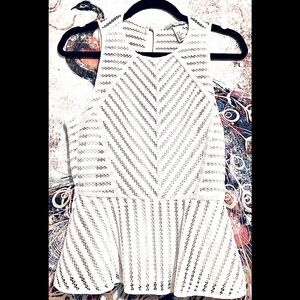 H&M Eyelet PeplumTop